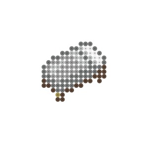 薄灰色のベッド