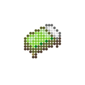 黄緑色のベッド