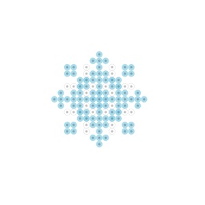 クリスマス 雪の結晶のアイロンビーズ図案 Ironbeads Jp