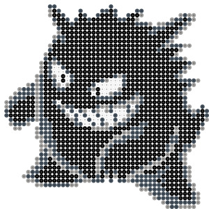 ポケットモンスター 赤・緑 ゲンガーのアイロンビーズ図案 | アイロン